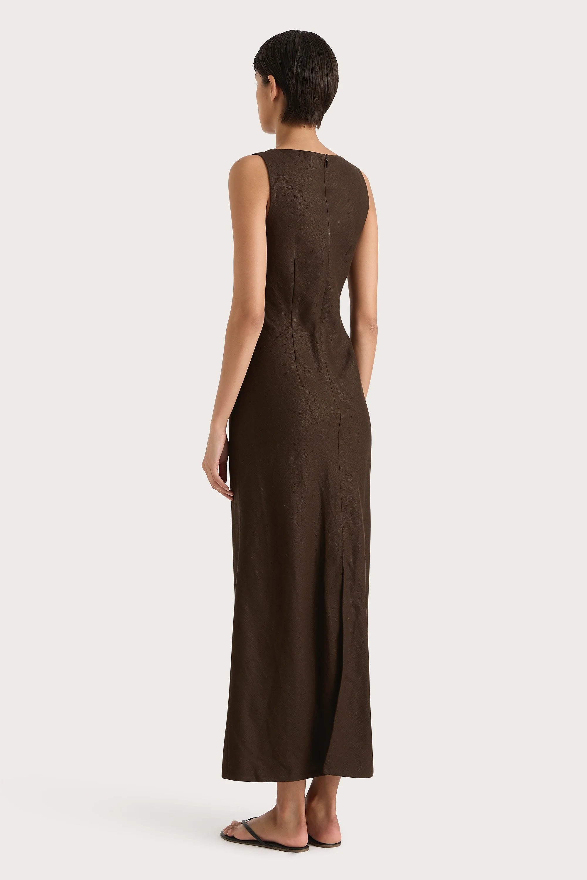 Lydie Maxi Dress Coffee - Final Sale