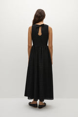 Tuva Midi Dress Agnes Broderie Anglaise Black - Final Sale