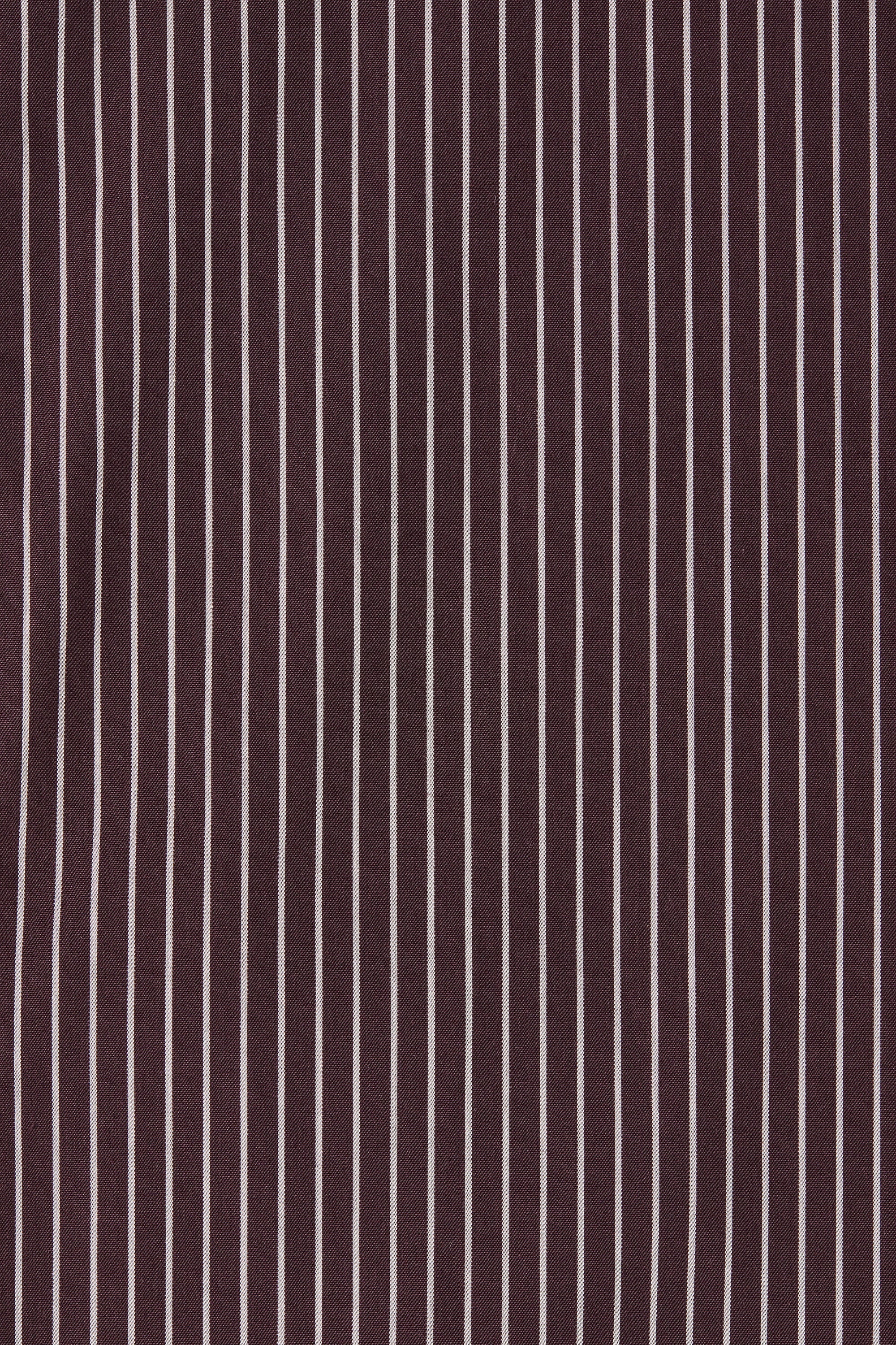 Pedrera Maxi Dress Rocio Pinstripe Chocolate Plum - Final Sale