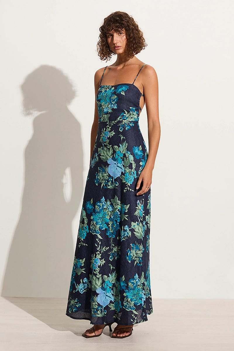 Garcia Maxi Dress Escala Floral Navy - Final Sale