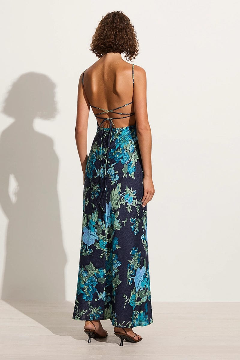 Garcia Maxi Dress Escala Floral Navy - Final Sale