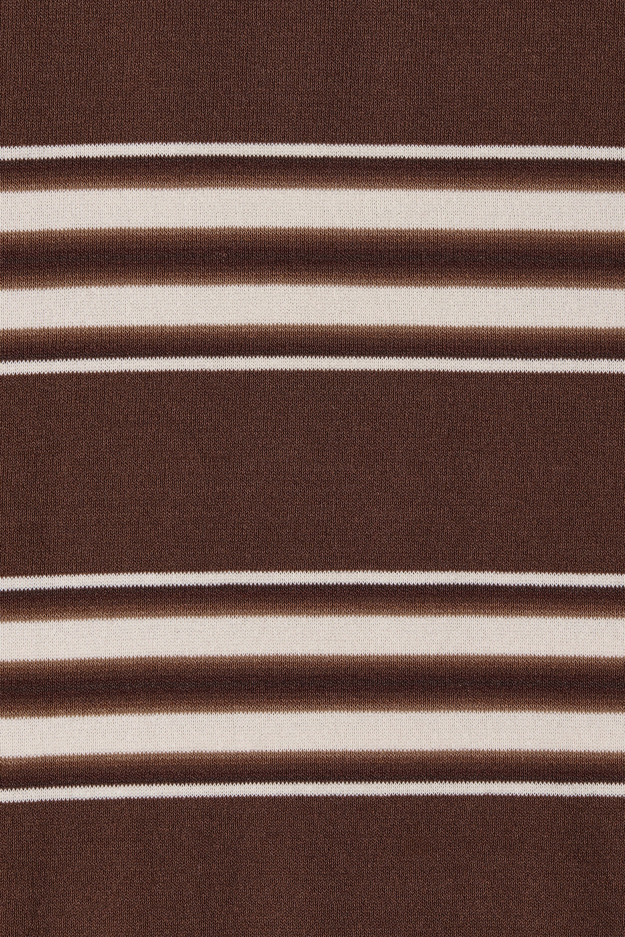 Santiago Polo Dress Ombre Stripe Macro Carob - Final Sale