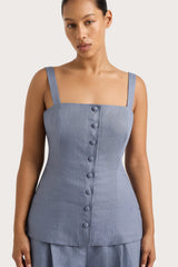 Corbiere Vest Cornflower Blue - Final Sale