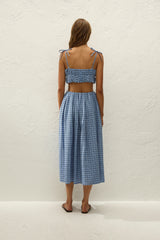 Agora Skirt Vintage Blue Check