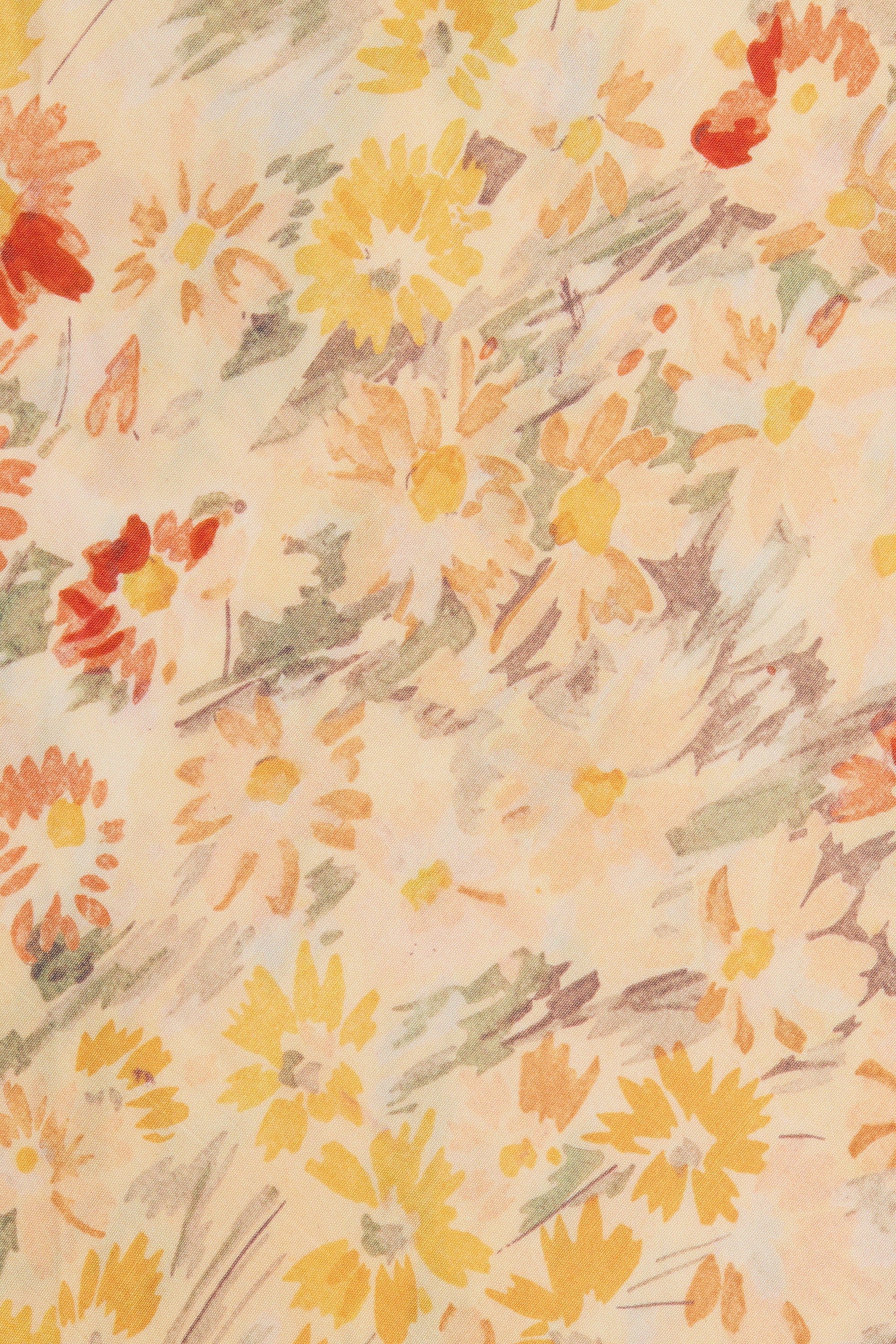 Esson Midi Dress Adeline Floral Yellow - Final Sale