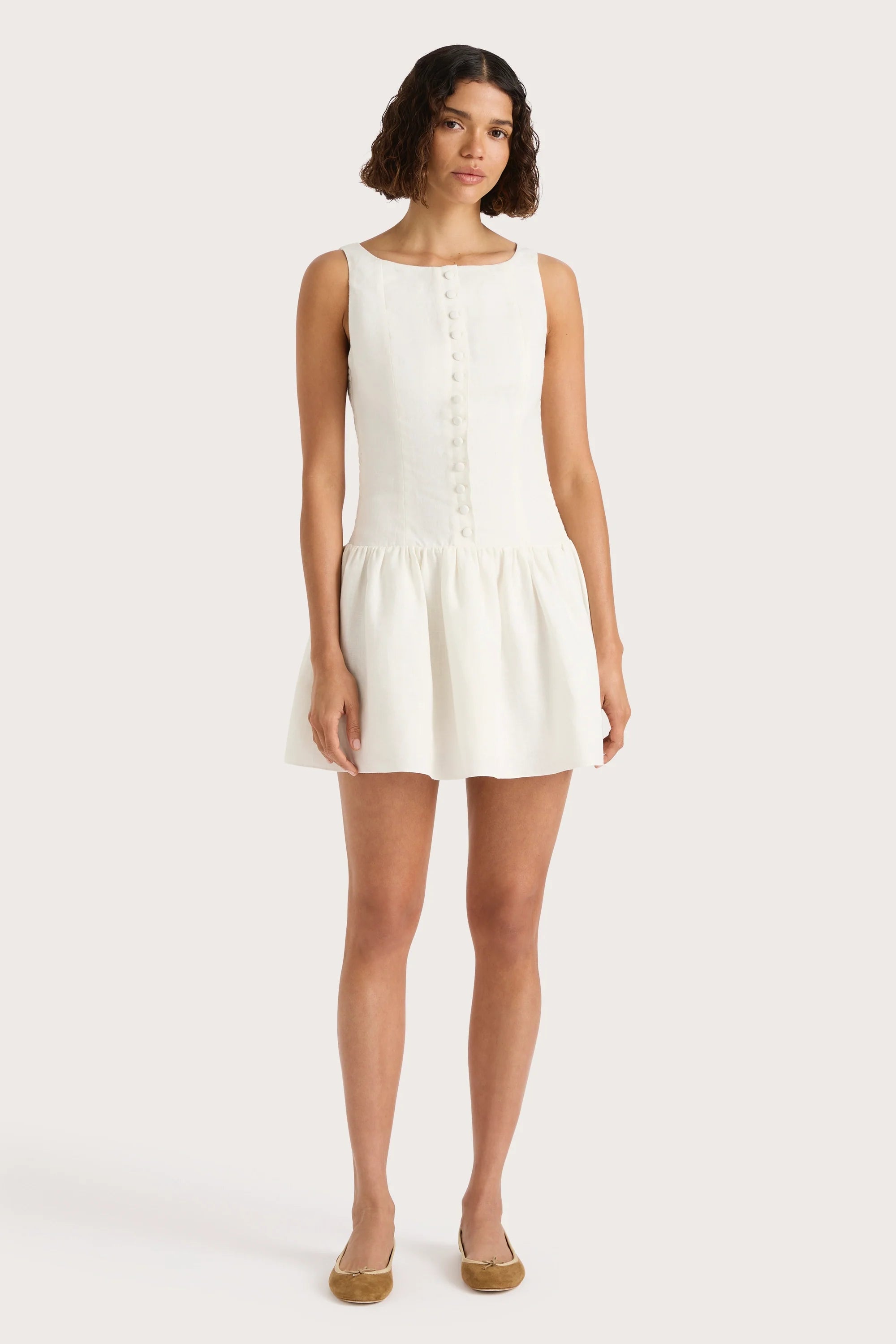 Blair Mini Dress White - Final Sale
