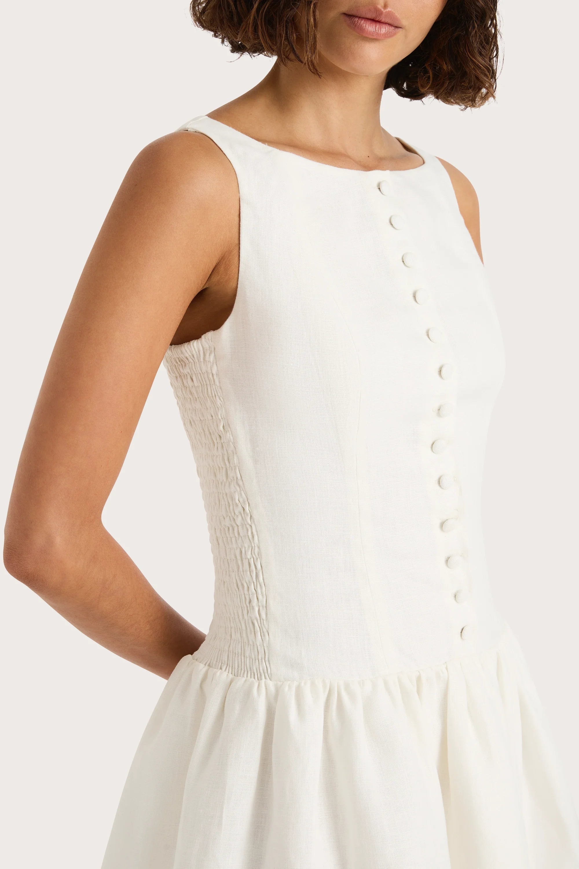 Blair Mini Dress White - Final Sale