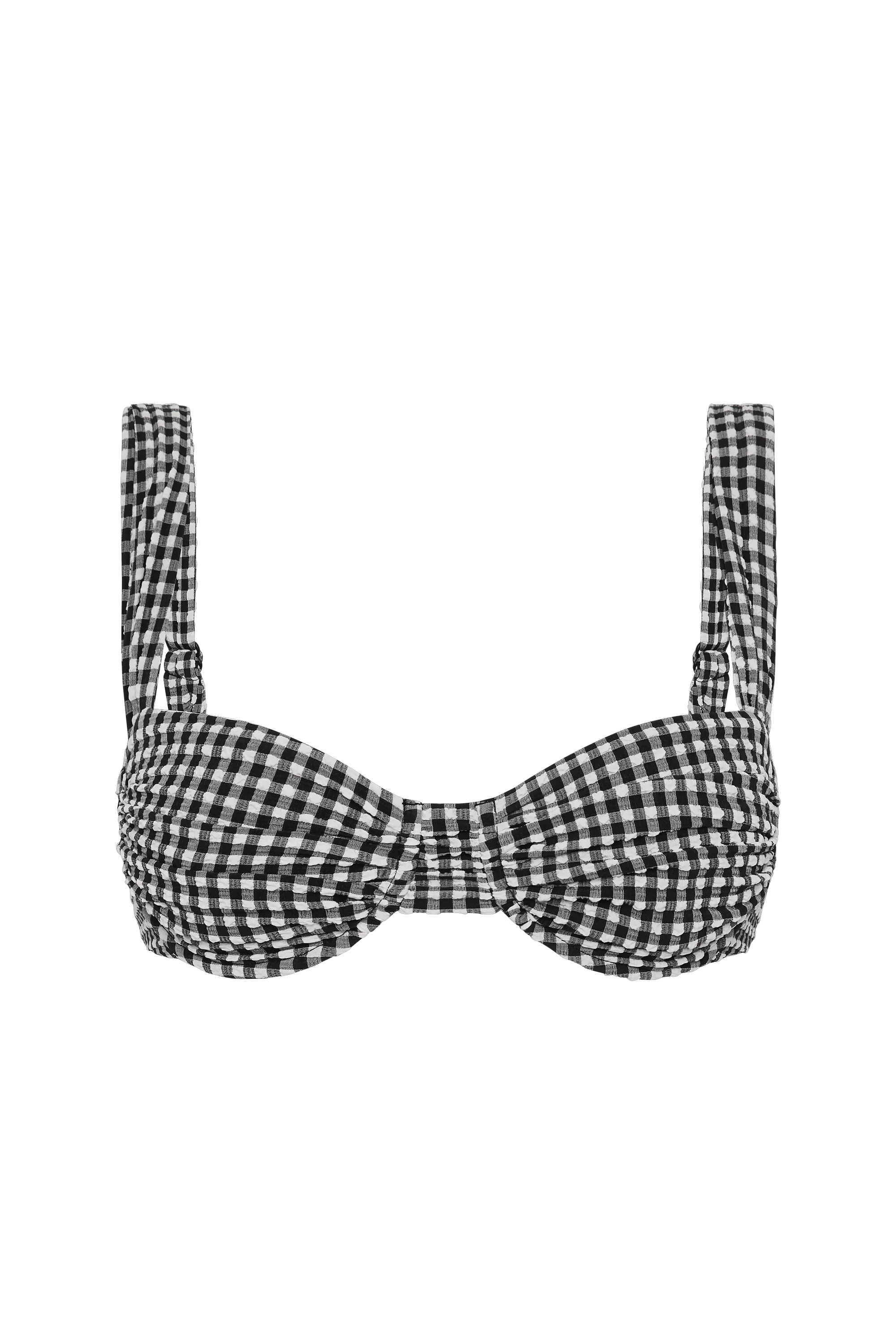 Sol Bikini Top Seersucker Gingham - Final Sale