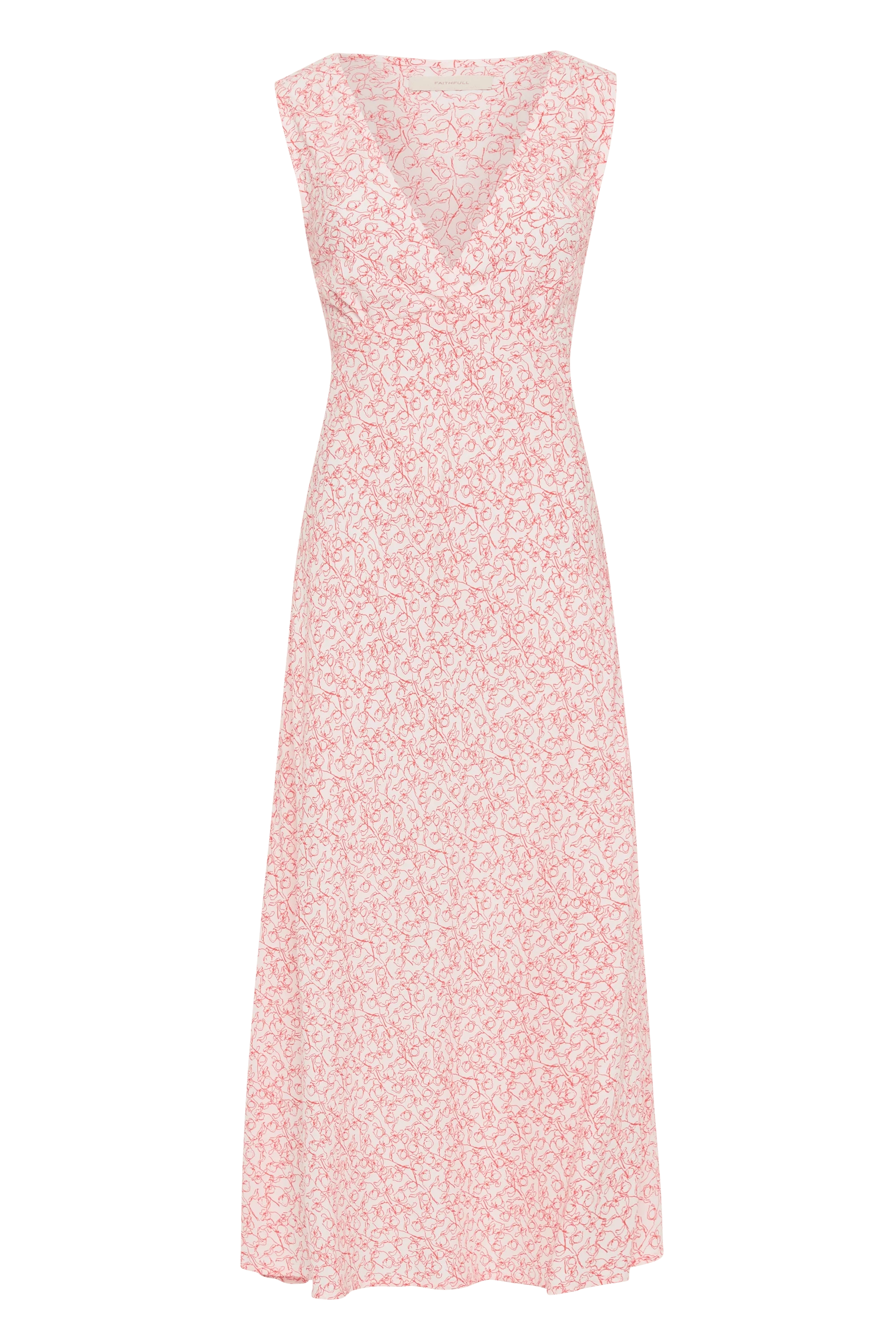Jardin Midi Dress Calla Vermillion - Final Sale