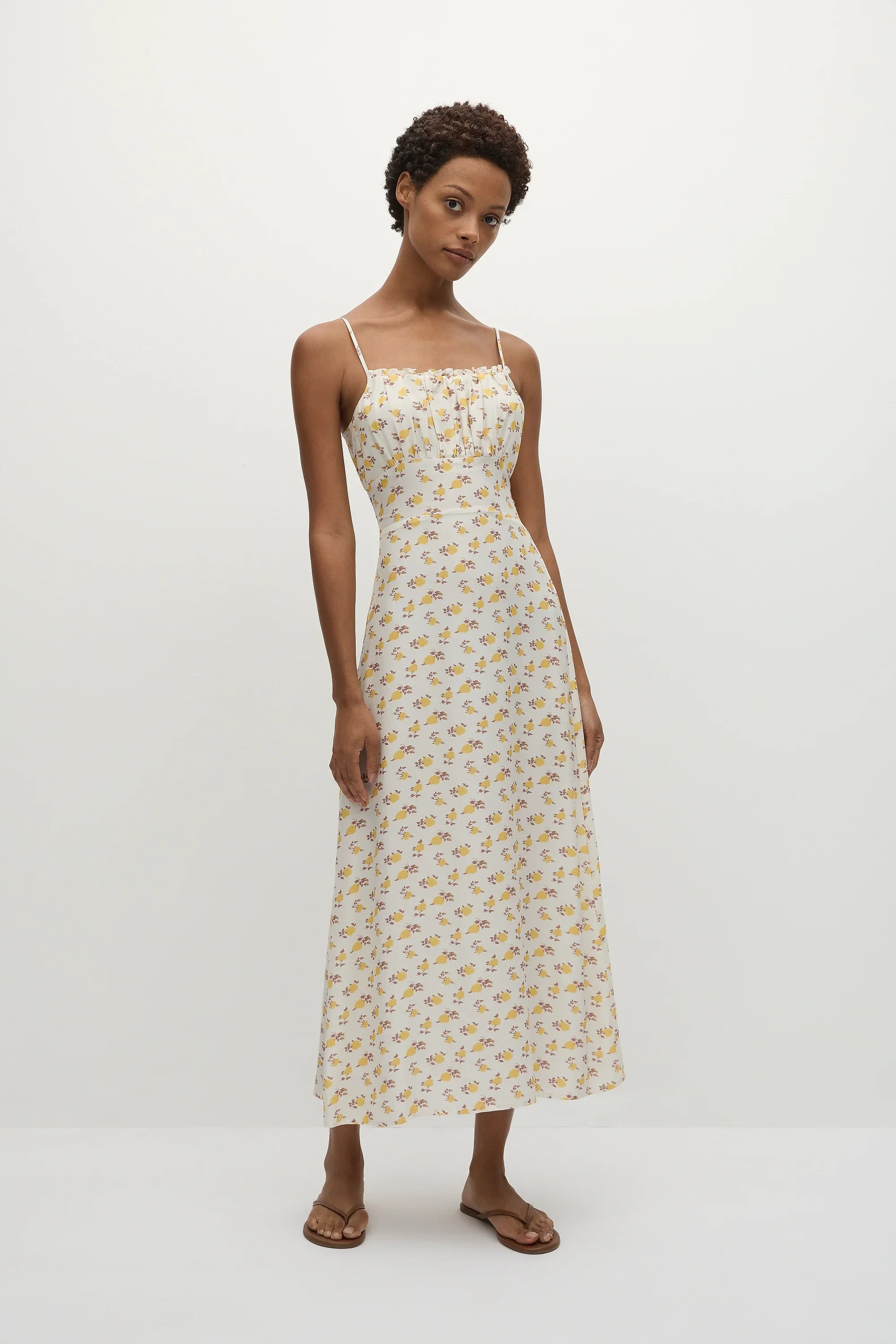 Phaedra Midi Dress Hazy Rose Canary - Final Sale