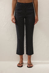 Iria Capri Pant Lola Polka Dot Black Cream