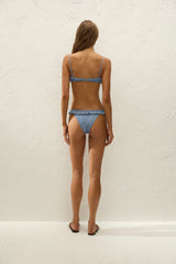 Moana Bikini Top Vintage Blue Check