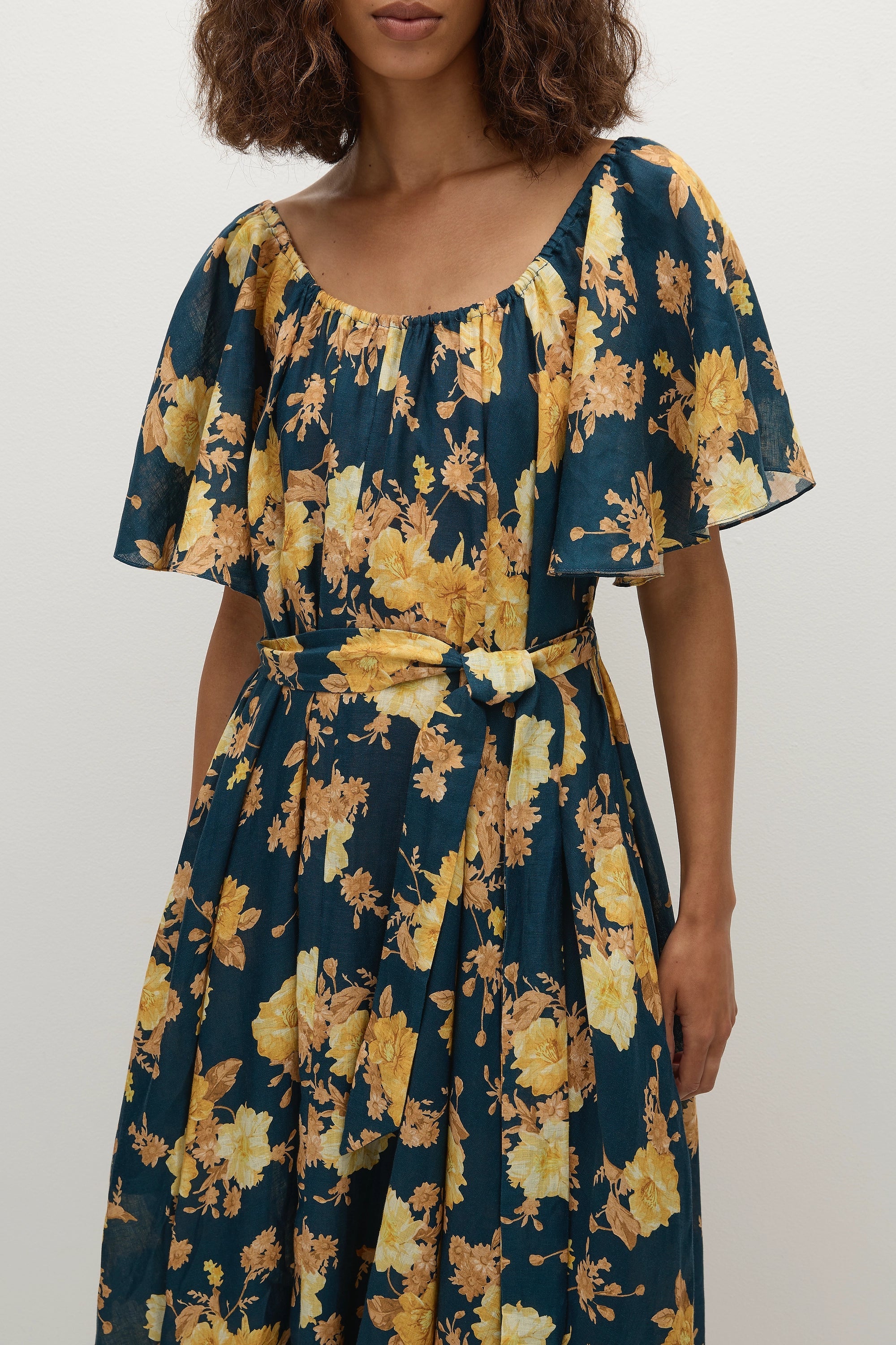 Belen Maxi Dress Nora Floral Navy - Final Sale