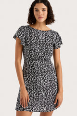 Valras Mini Dress Amaryllis Floral Black - Final Sale