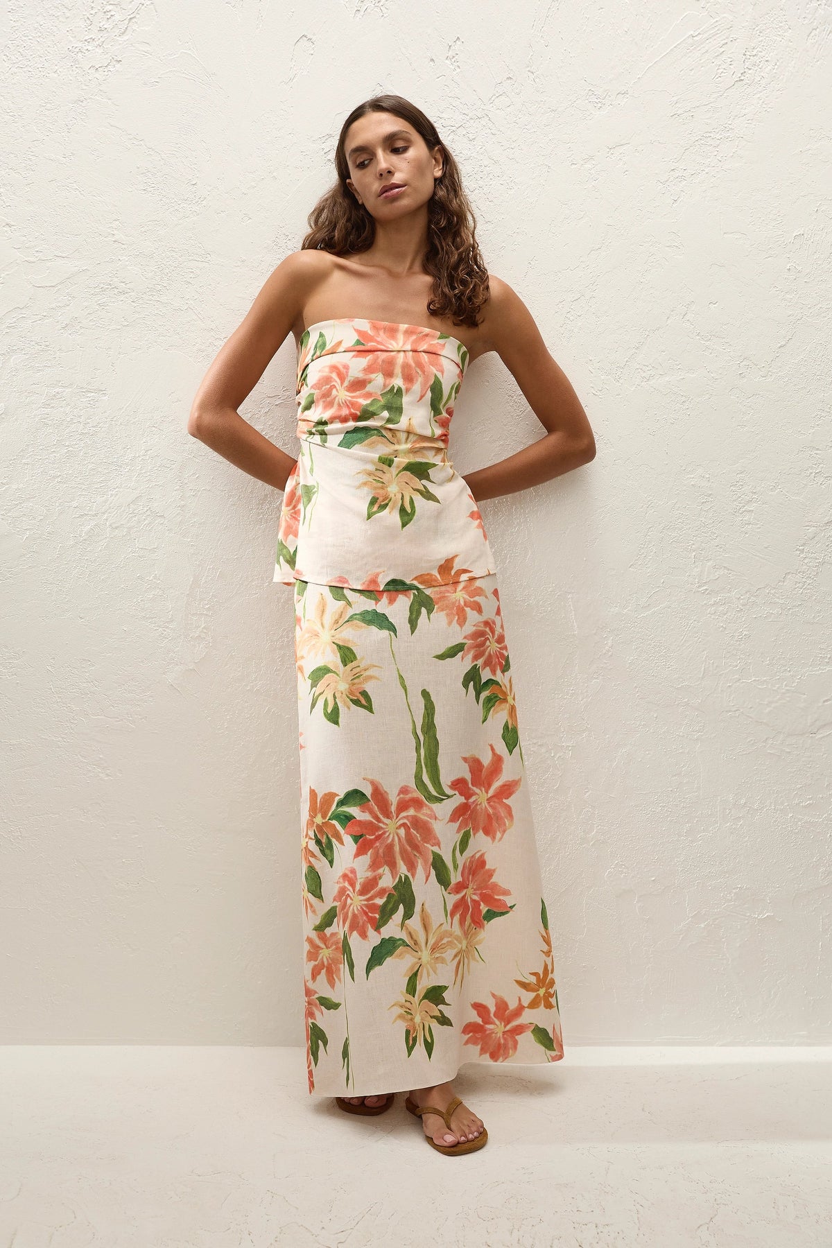 Eleanore Strapless Top Jardines Floral - Final Sale