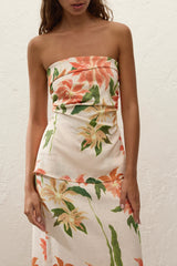 Eleanore Strapless Top Jardines Floral - Final Sale