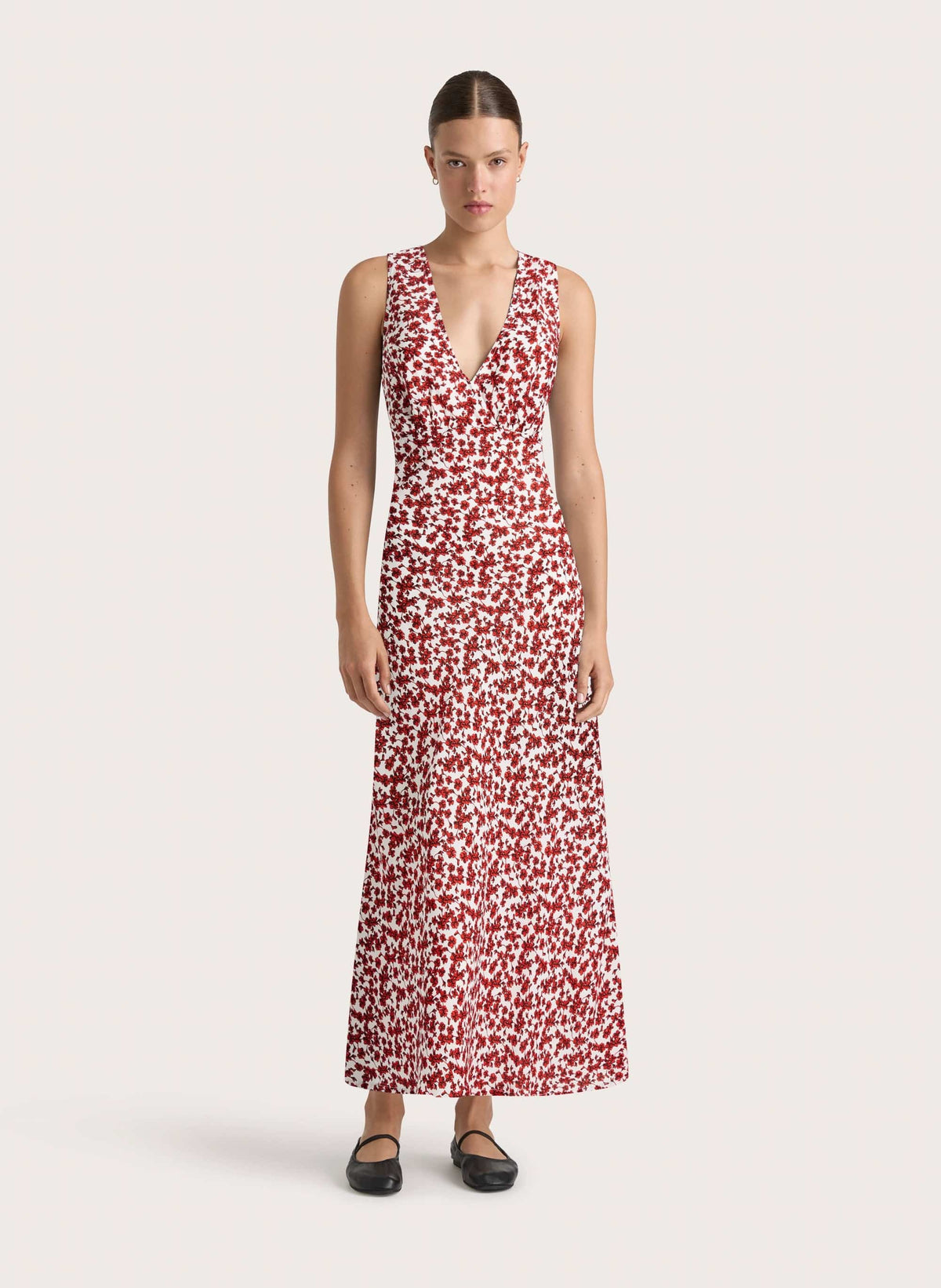 Jardin Midi Dress Leilani Red - Final Sale