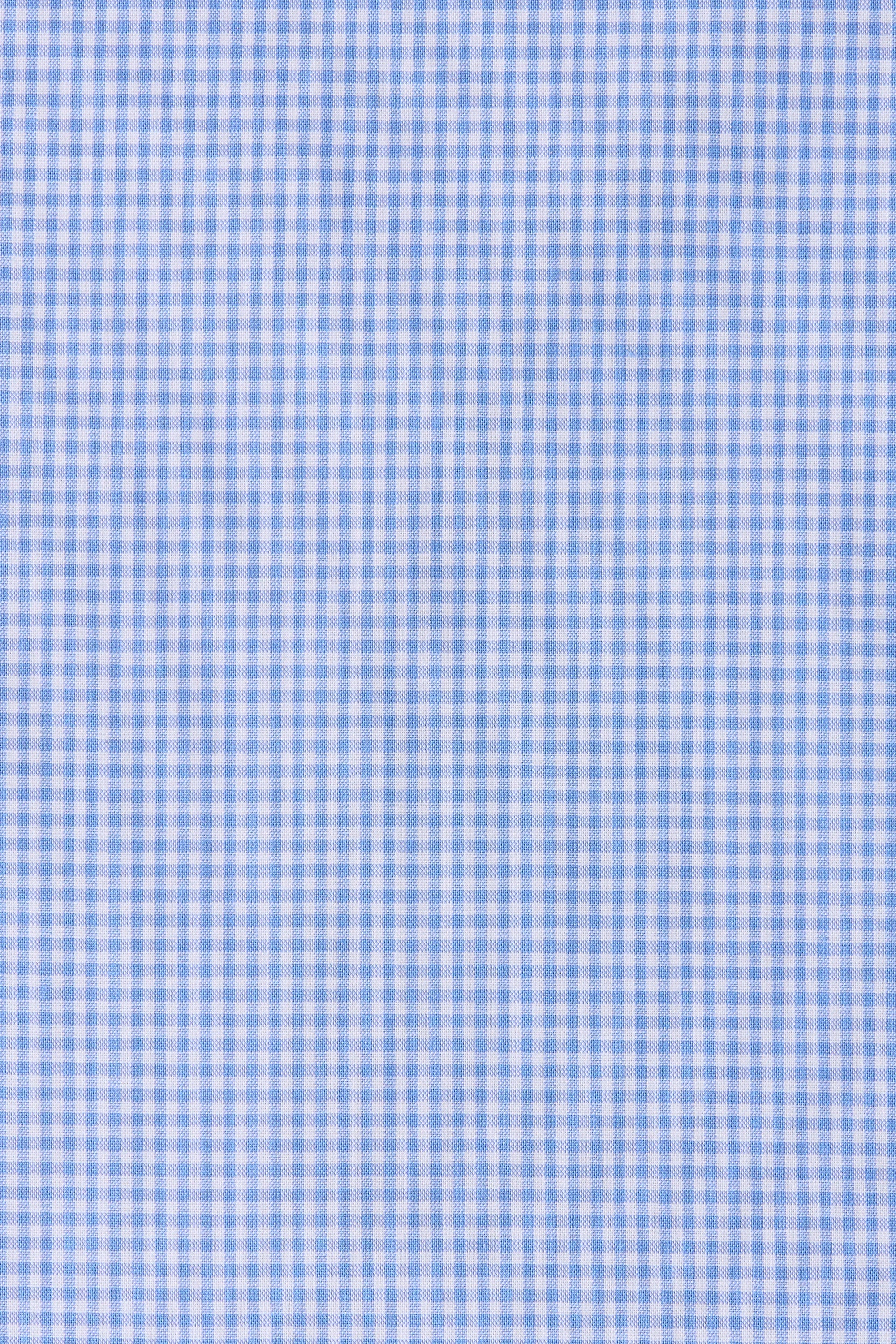 Martine Pant Micro Gingham Soft Blue - Final Sale