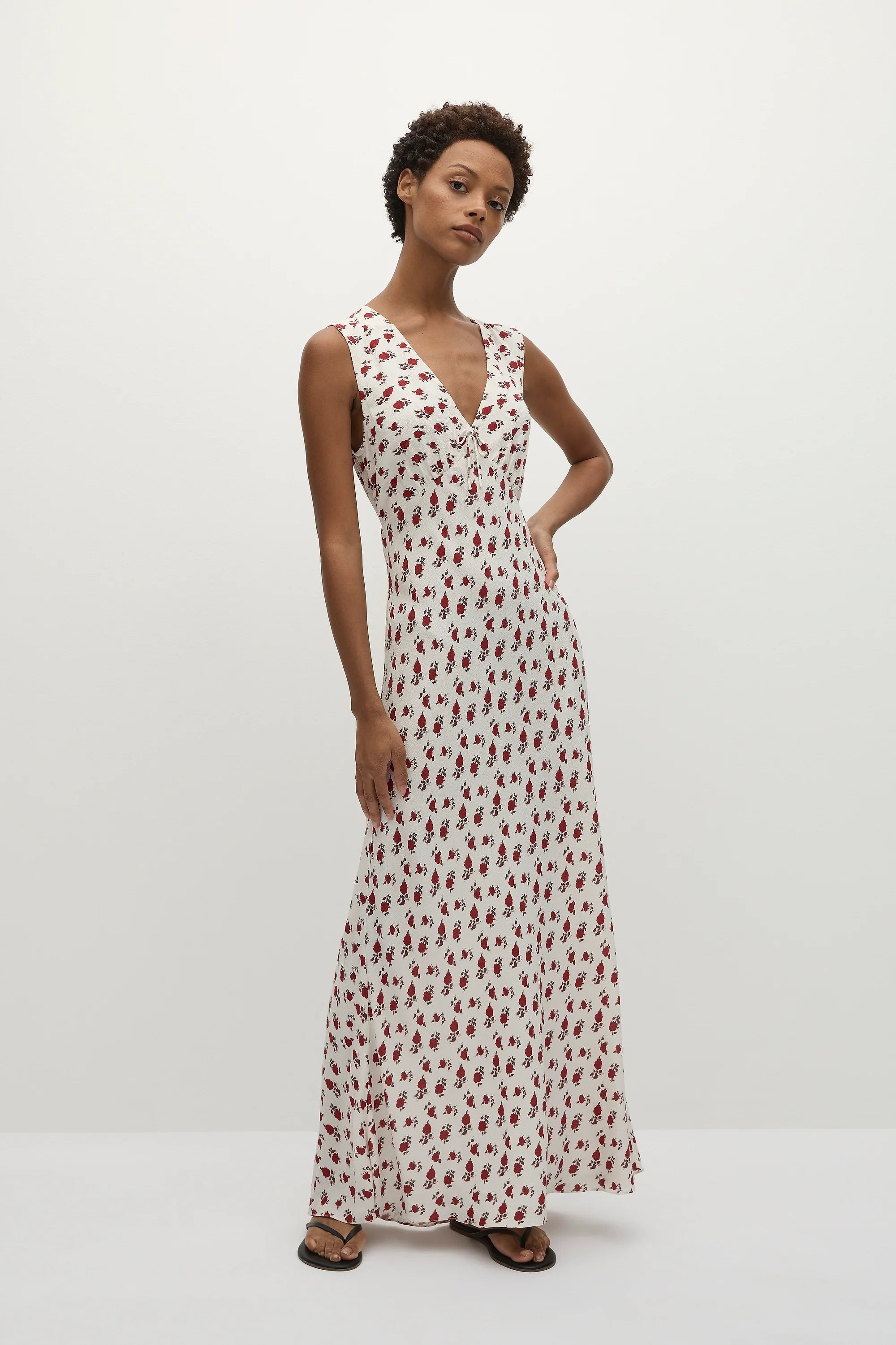 Josephine Maxi Dress Hazy Rose Deep Red - Final Sale