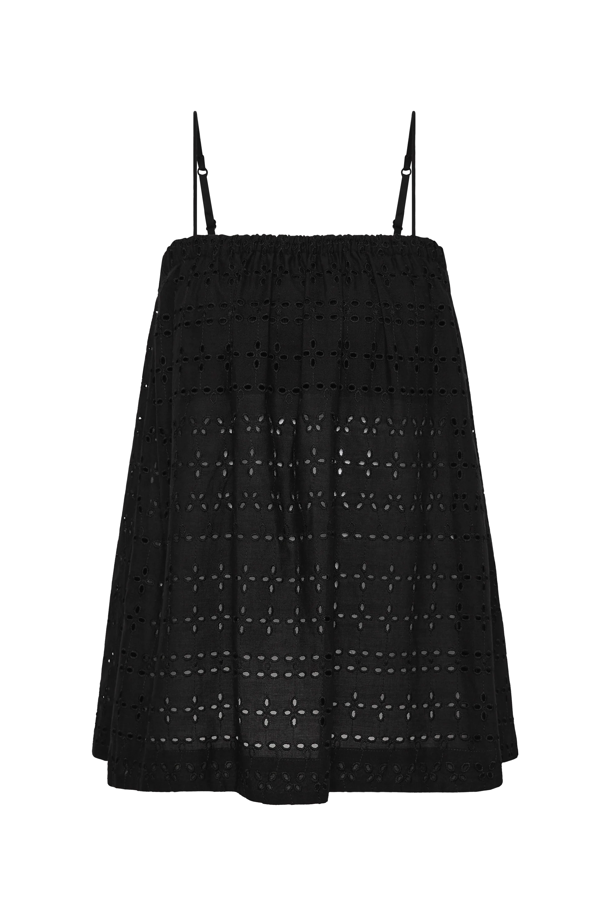 Navia Top Agnes Broderie Anglaise Black - Final Sale