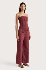 Jilliane Top Wine Stripe - Final Sale