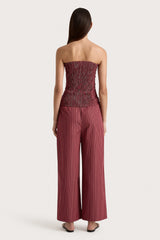Jilliane Top Wine Stripe - Final Sale