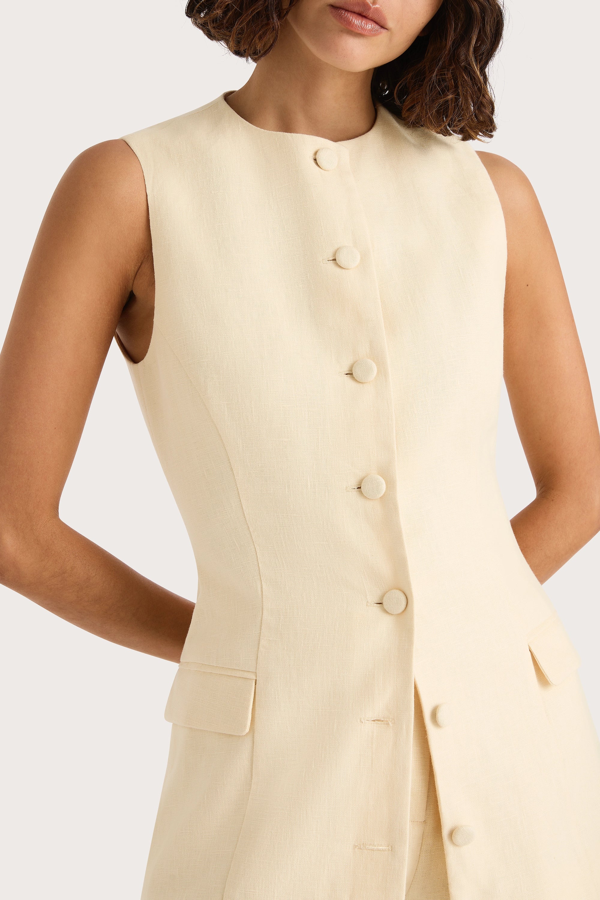 Jane Vest Butter - Final Sale