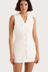 Eloise Vest White - Final Sale