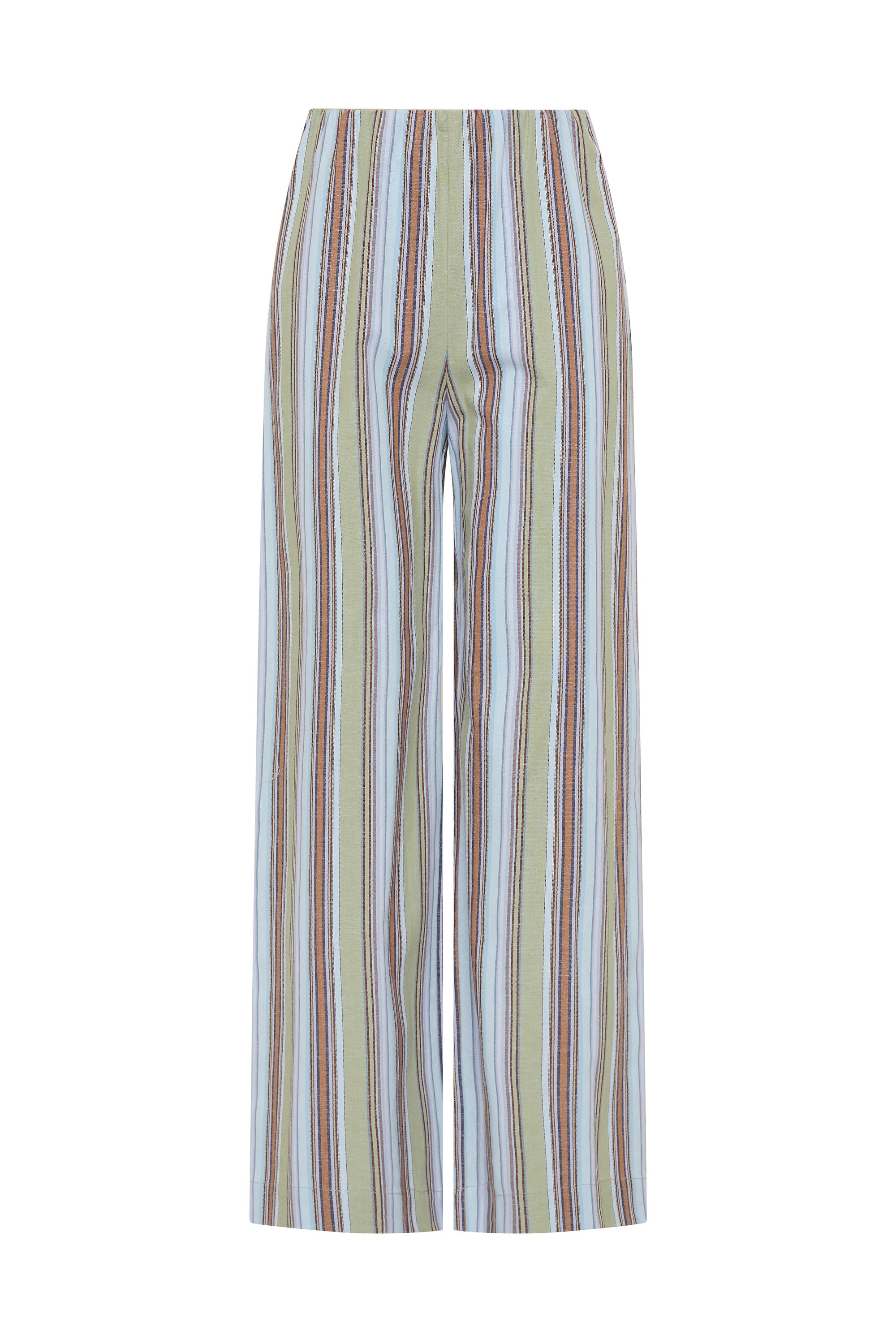 Lane Pant Agua Stripe Blue - Final Sale