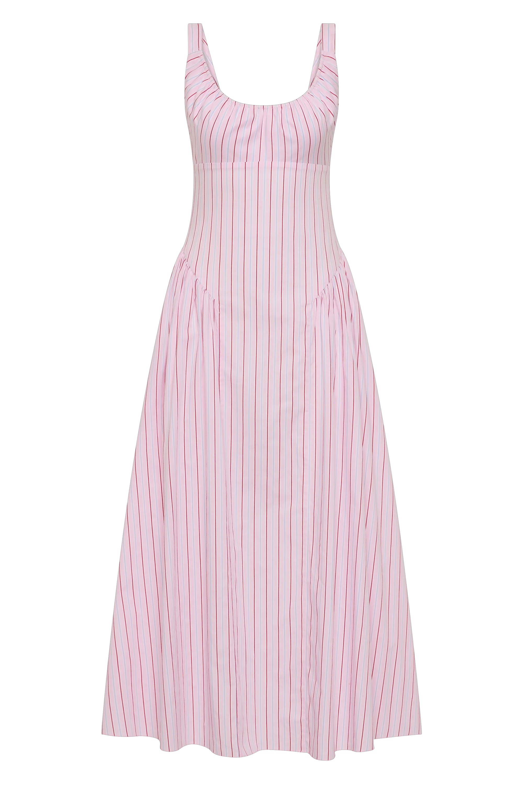 Marcella Midi Dress Fiori Stripe Palazzo - Final Sale