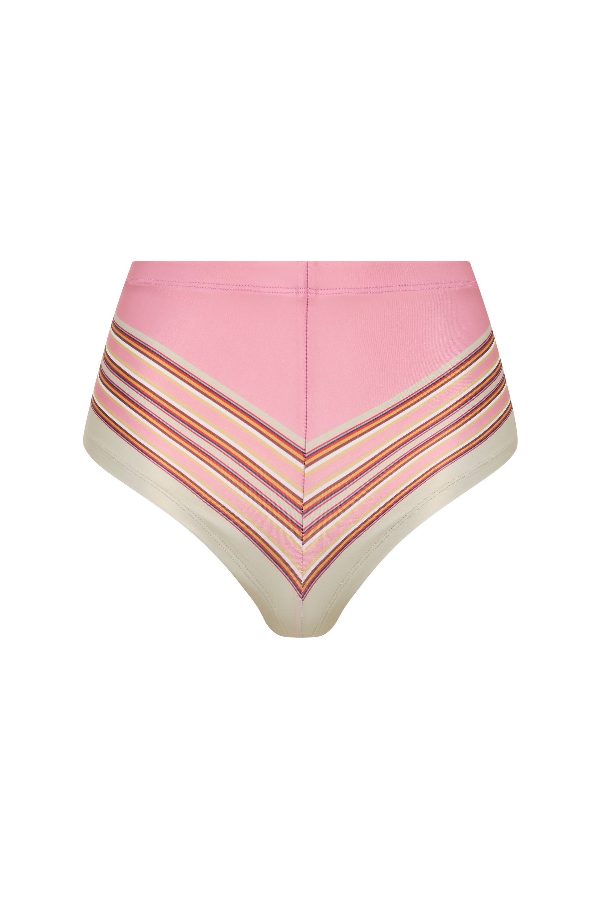 Olina Bikini Bottom Barragan Stripe Dusty Mauve - Final Sale