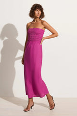 Do Dora Midi Dress Magenta - Final Sale
