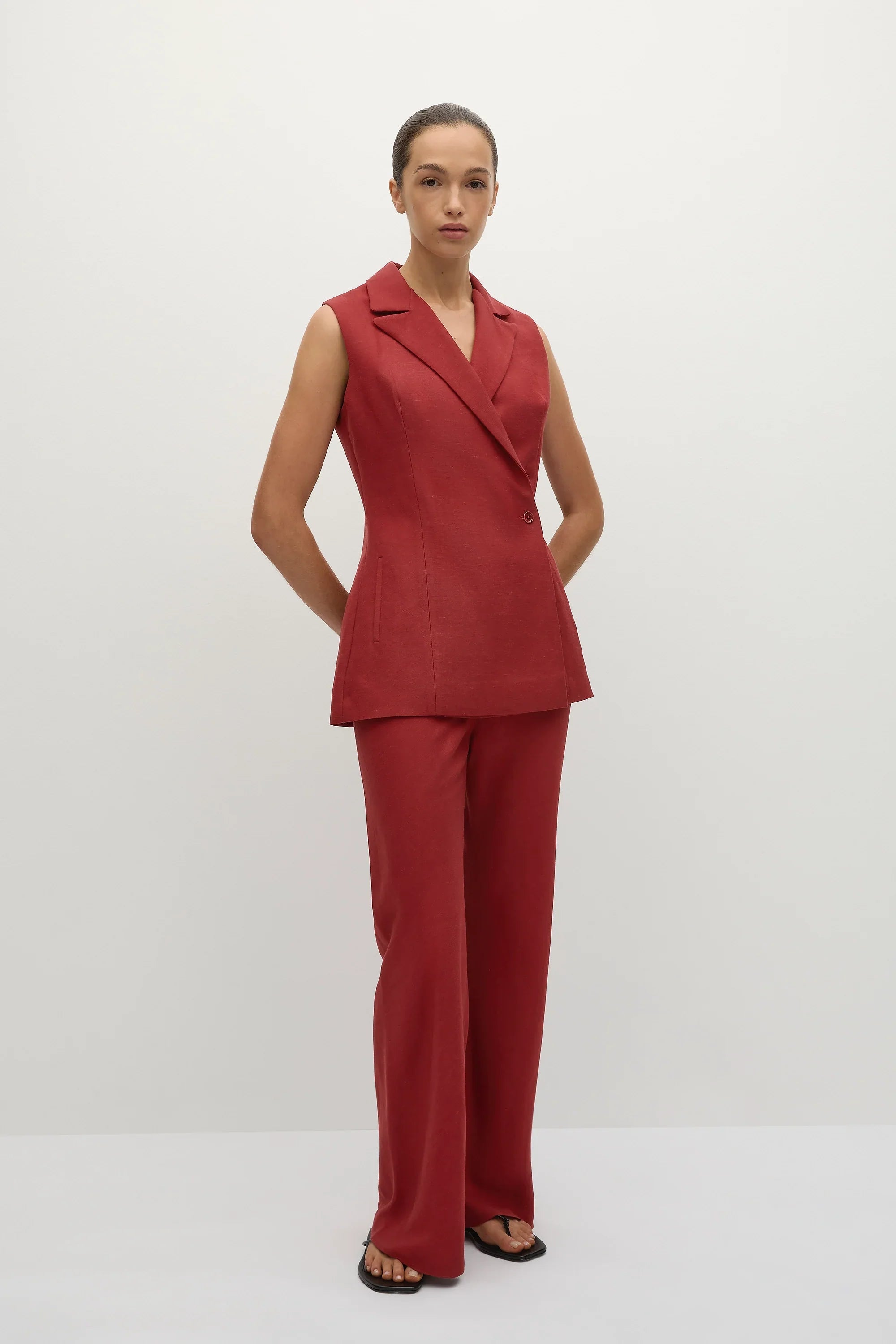 Florine Blazer Deep Red - Final Sale