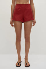 Florine Mini Shorts Deep Red - Final Sale