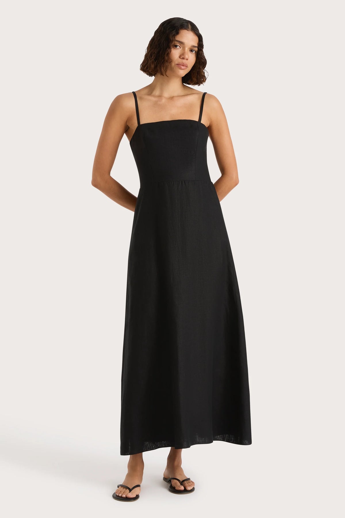 Valerie Midi Dress Black - Final Sale