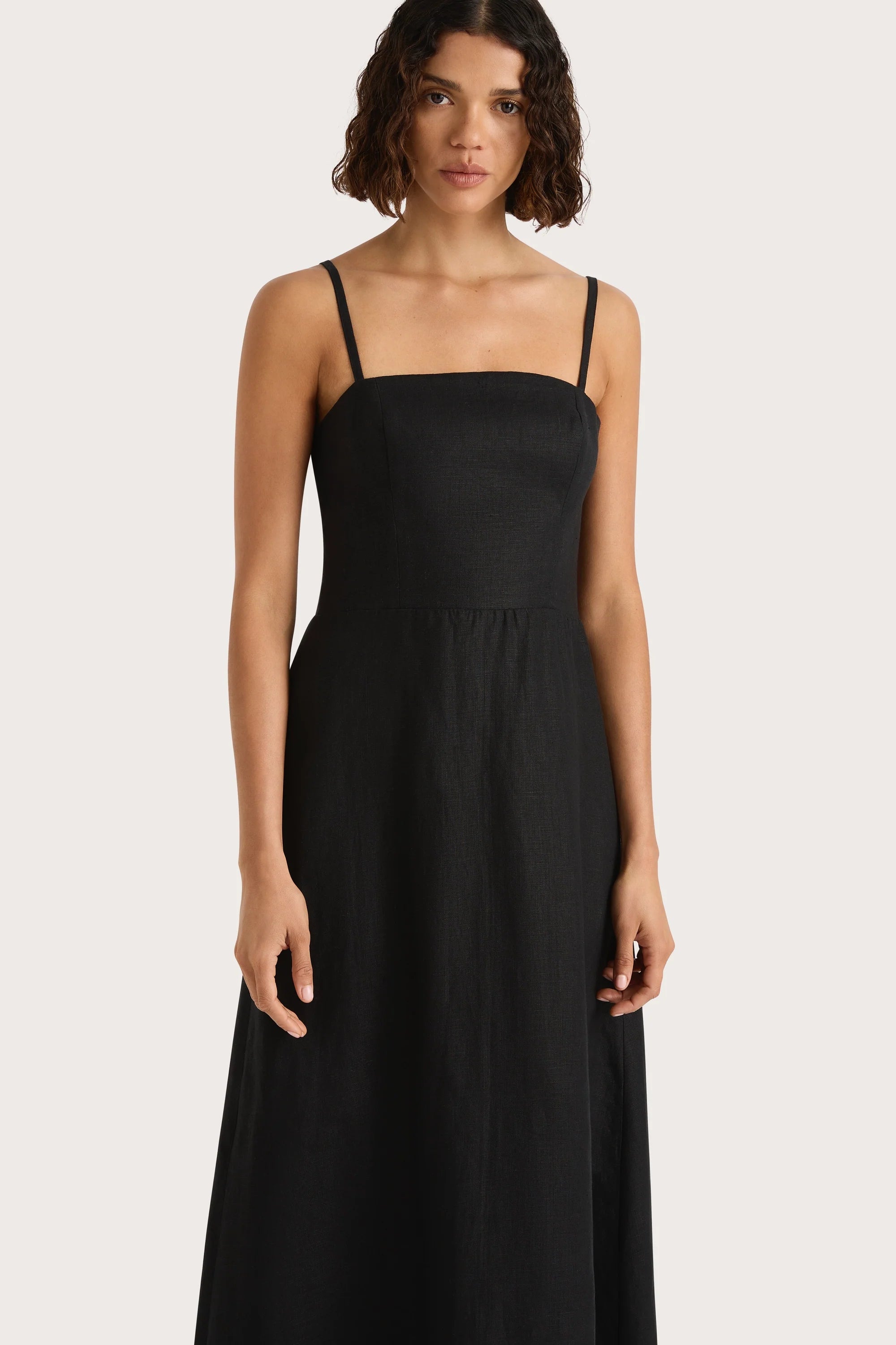 Valerie Midi Dress Black - Final Sale