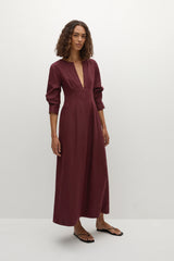 Asha Maxi Dress Bordeaux - Final Sale