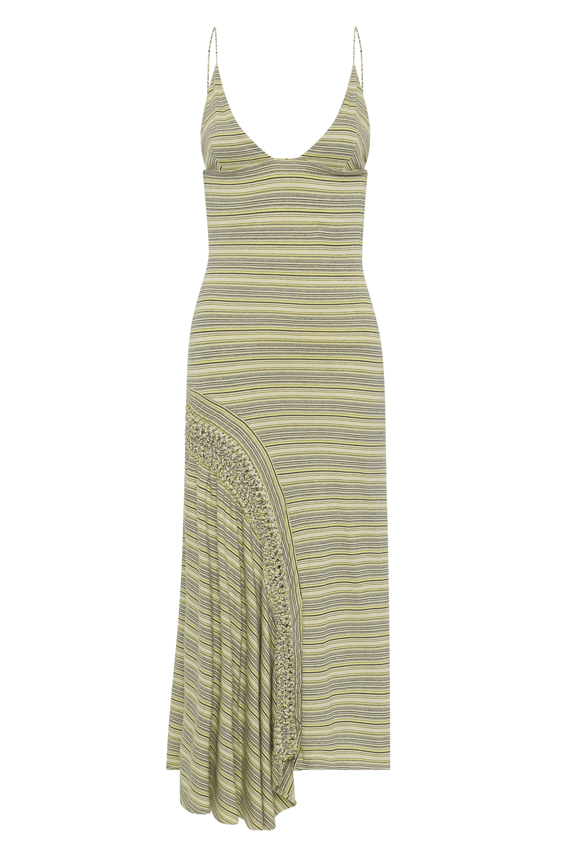 Hyeres Midi Dress Lemon Navy Stripe - Final Sale
