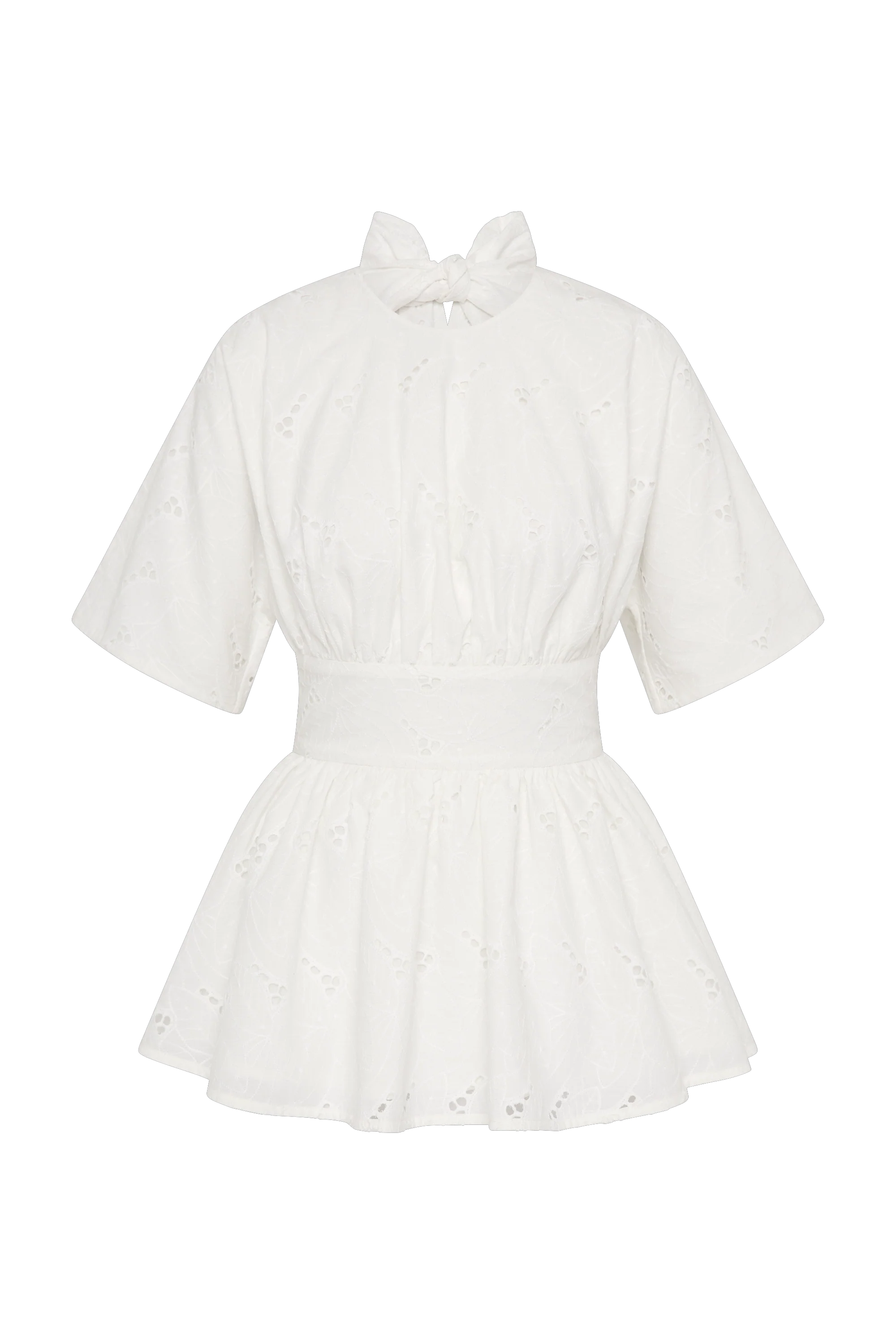 Vilde Top Birgitta Broderie Anglaise White - Final Sale