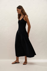 Olas Midi Dress Black - Final Sale