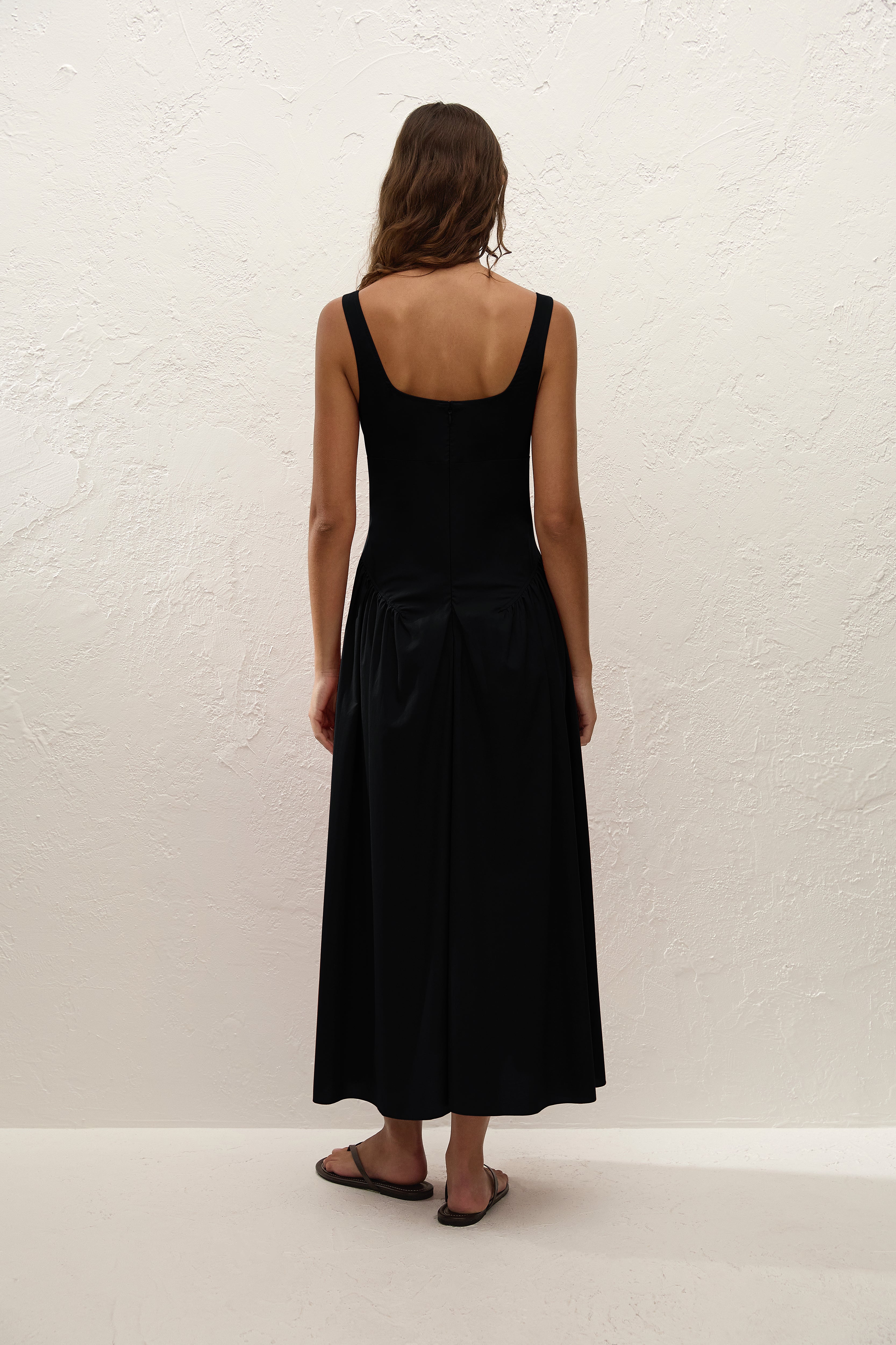 Olas Midi Dress Black - Final Sale