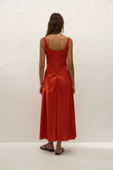 Olas Midi Dress Dusty Tomato - Final Sale