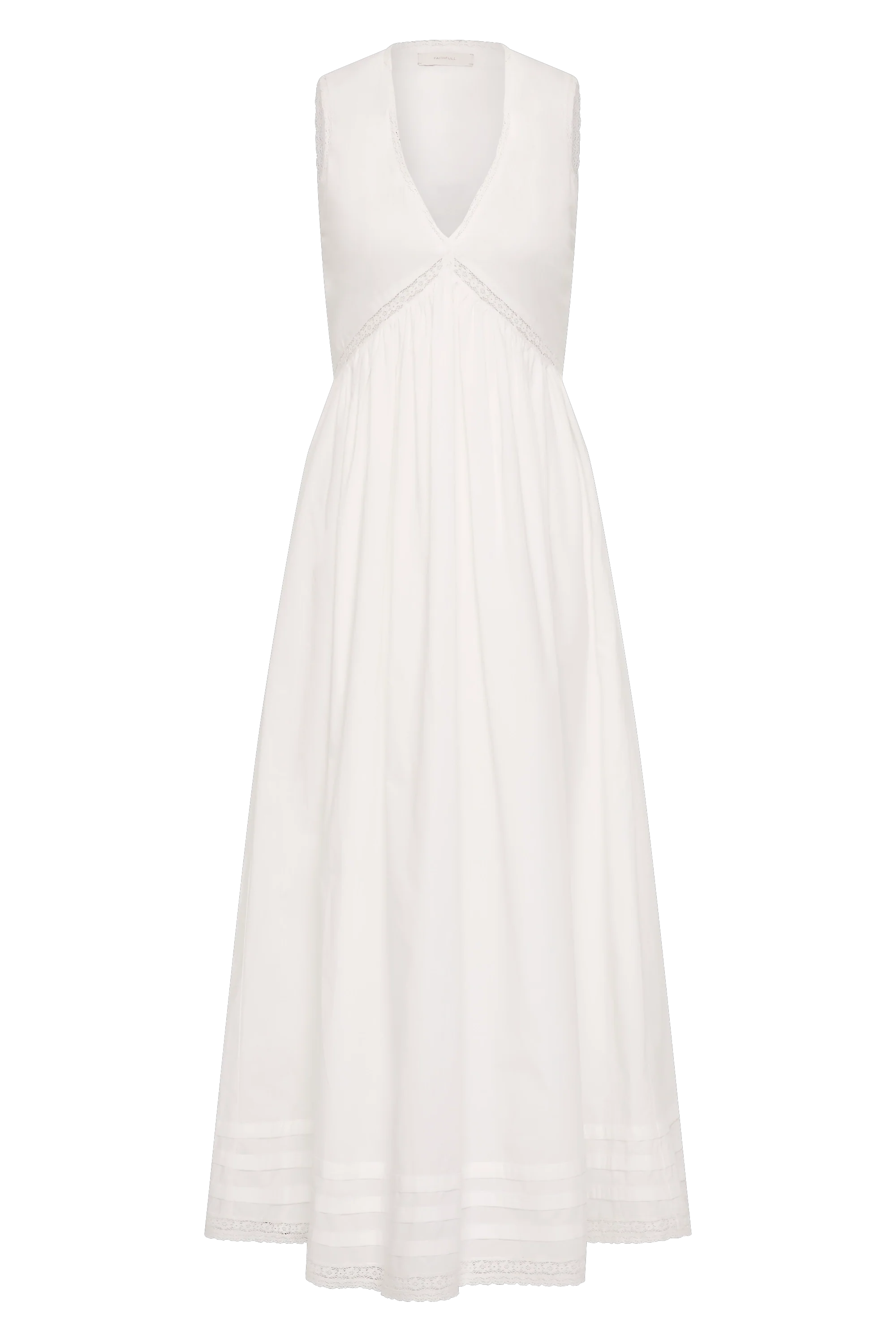Fiora Midi Dress Fresco Lace White - Final Sale