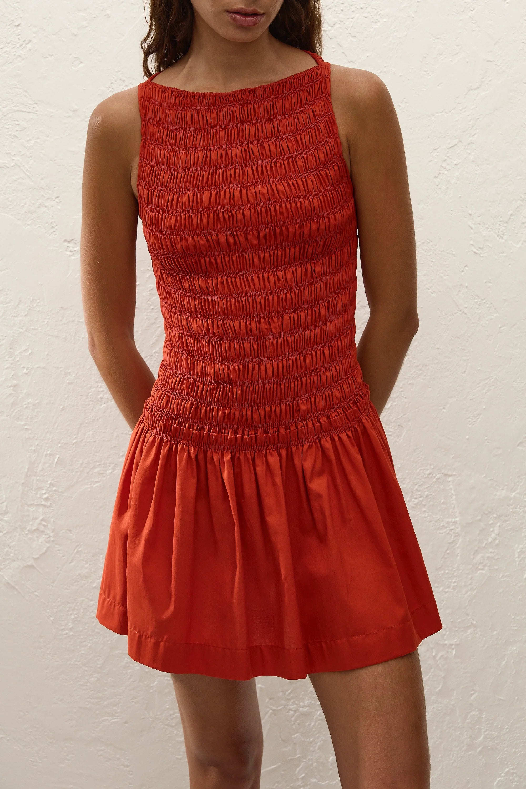 Maria Mini Dress Dusty Tomato - Final Sale
