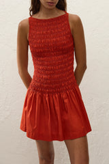 Maria Mini Dress Dusty Tomato - Final Sale