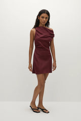 Suis Mini Dress Bordeaux - Final Sale