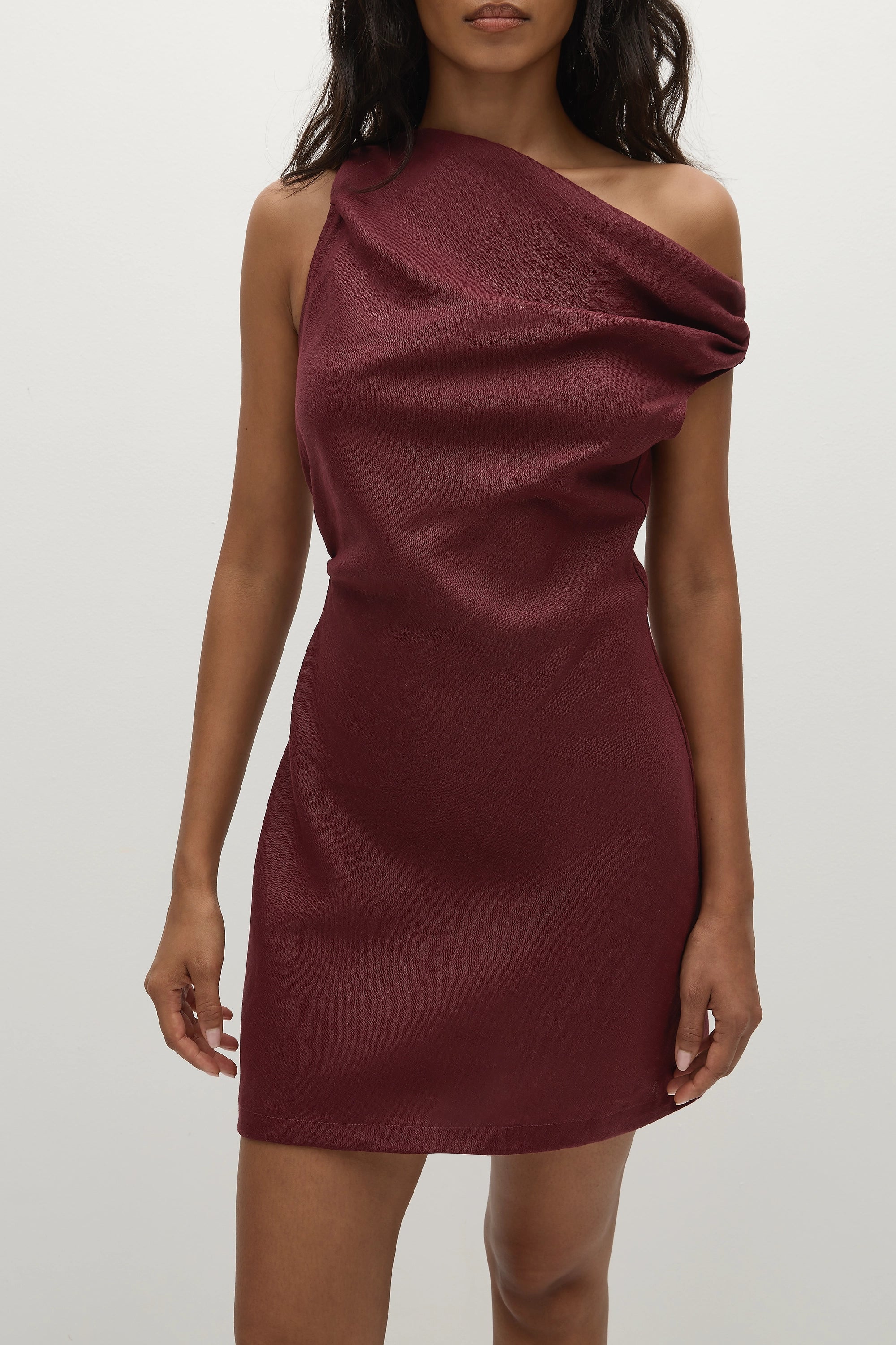 Suis Mini Dress Bordeaux - Final Sale