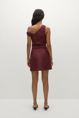 Suis Mini Dress Bordeaux - Final Sale