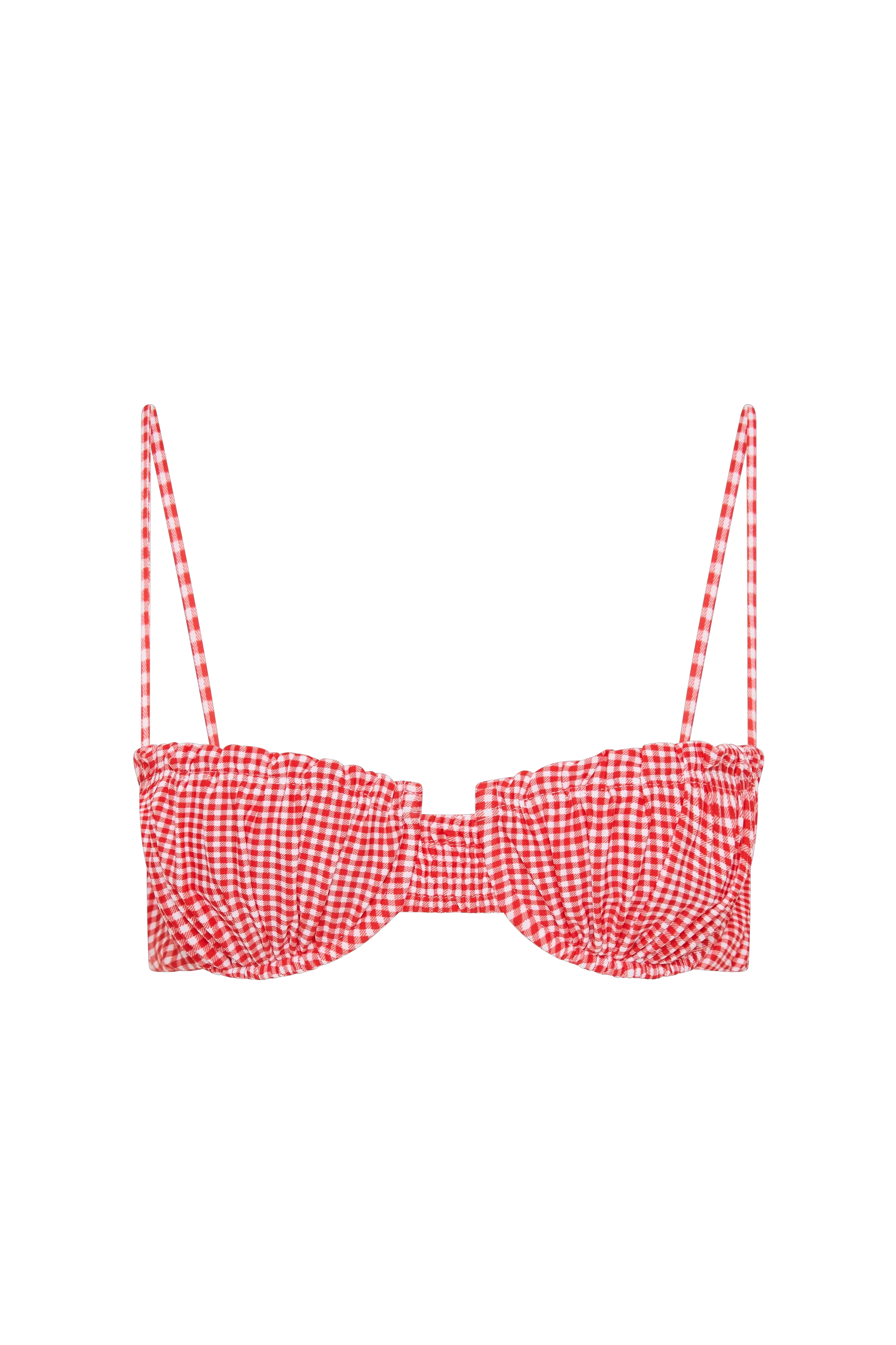 Esterel Bikini Top Gingham Red - Final Sale