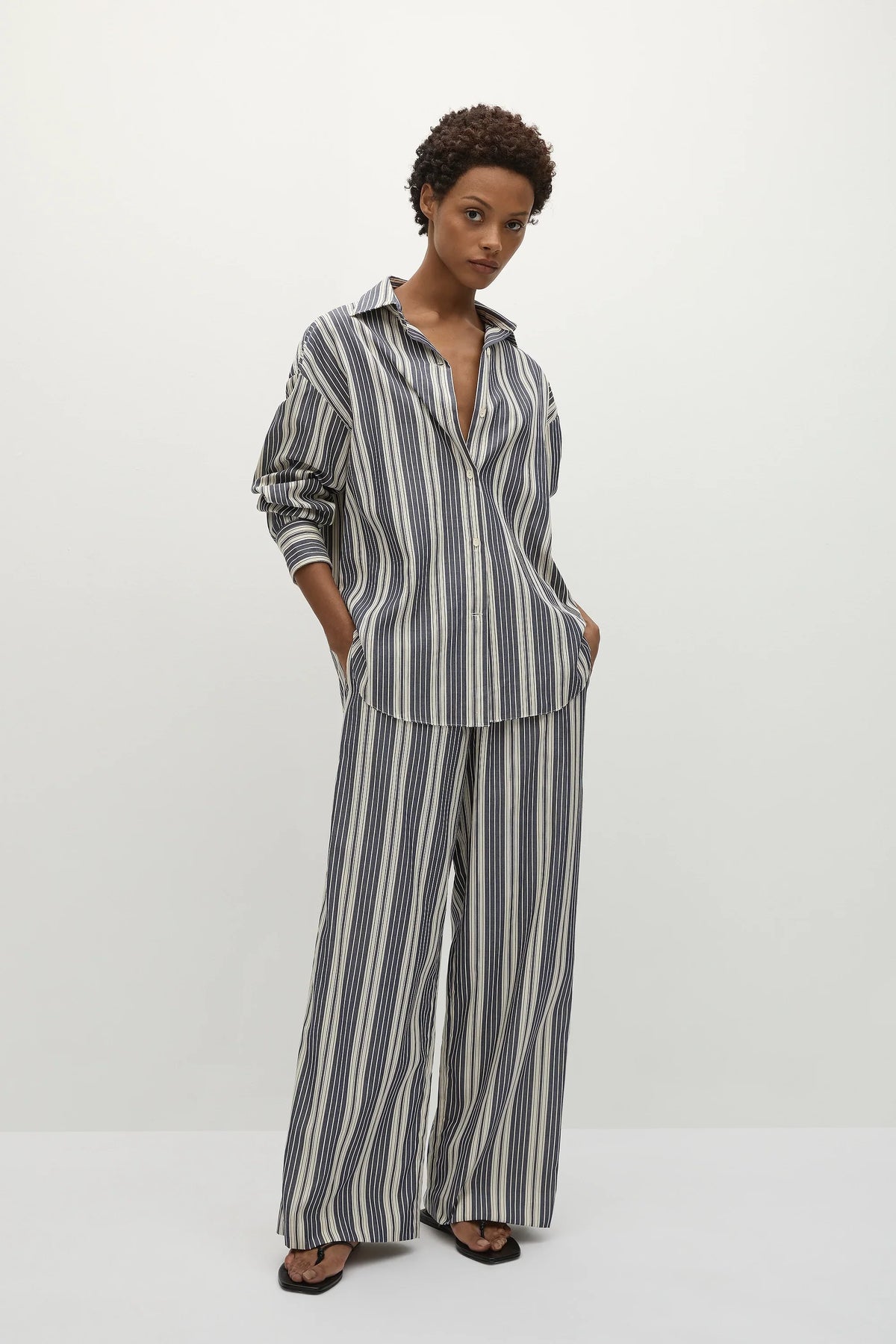 Capri Shirt Antique Navy Stripe - Final Sale